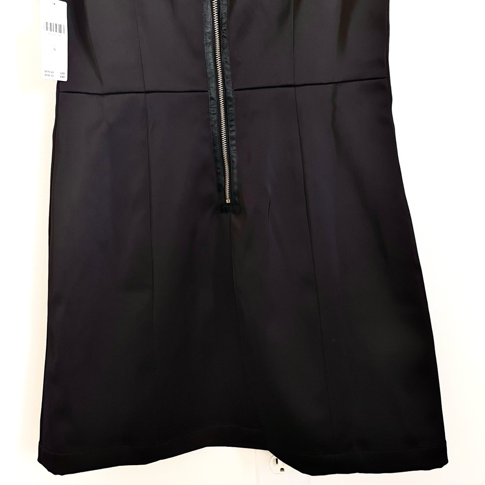 Anthropologie Sleeveless Square Neck Shift Mini Dress in Dark Brown Size 6 NWT - Picture 12 of 12